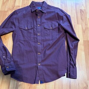 UNTUCKit Men's Burgundy Casual Button Down Shirt